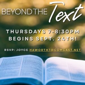 Beyond the Text — Thursdays, 7–8:30pm